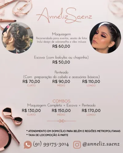 MAQUIADORA PROFISSIONAL A DOMICÍLIO 