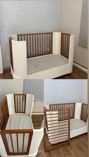 Berço com colchão que vira cama