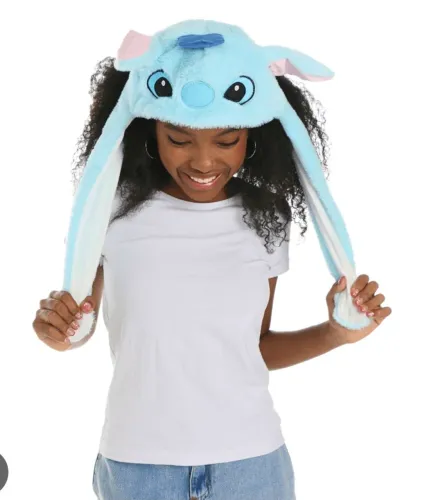 Touca lilo stitch peluciada adulto e infantil 