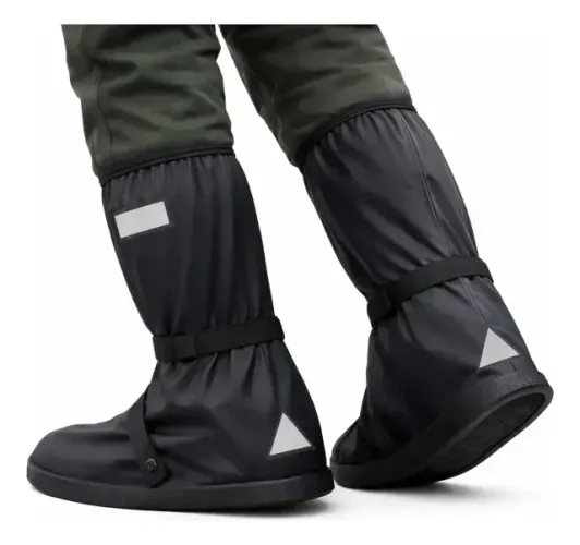 Capa Chuva Protetor Para Calçado Sapato Tênis Silicone Moto Preto 43/44/45