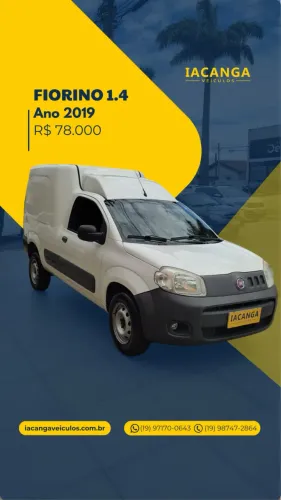 Fiat Fiorino Furgão Work. Hard 1.4 Flex 8V 2P 2019