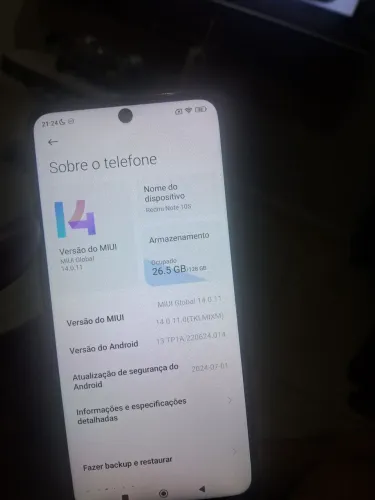 Redmi note 10 S 128 g sem defeito