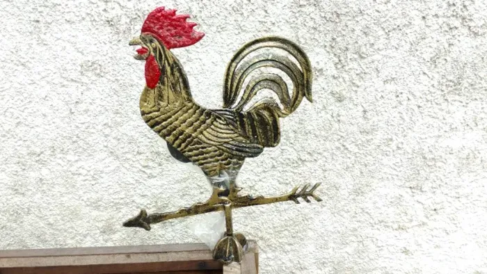 Galo do Vento Alumínio Decoração Sítio Chácara Fazenda