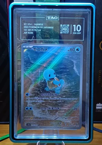 Carta Pokemon Squirtle 170/165 Graduada TAG 10
