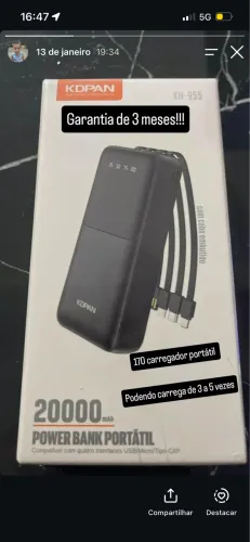 Power bank 20.000mAh