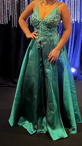 Vestido festa verde