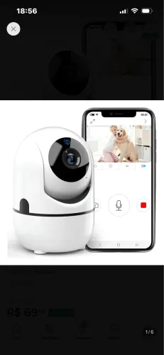 Câmera Baba Eletrônica Wifi Sem Fio Visão Noturna Microfone
