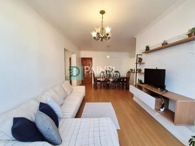 Apartamento para Aluguel na praia em São Vicente, 2 quartos (1 suíte), mobiliado e garagem