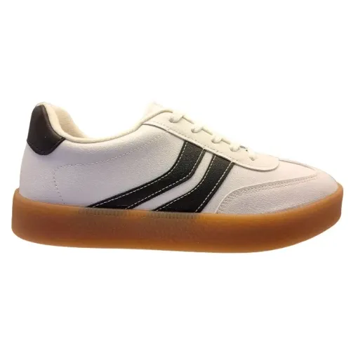 Tênis Casual Feminino Napa Floather Madrid Vizzano Branco/Preto 144410021007