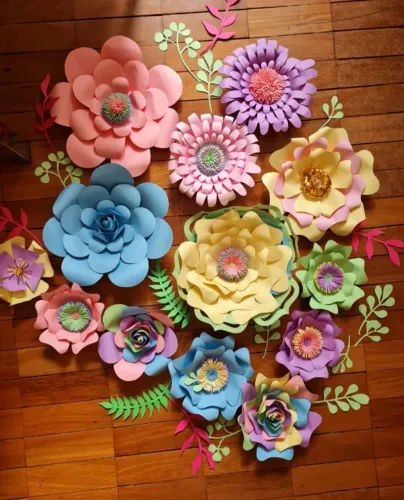 Flores de cartolina
