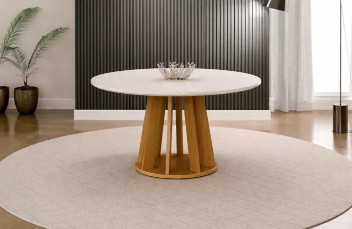 Mesa Circular Refinada Off White