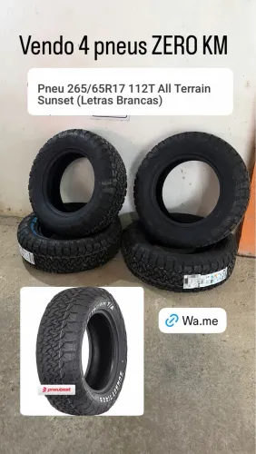 Vendo 4 pneus 4 Pneus 265/65r17 112T All Terrain Sunser ( letras brancas)