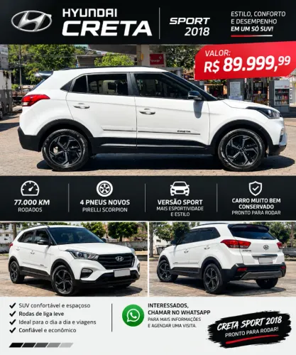 Hyundai Creta Sport 2.0 16V Flex Aut. 2018