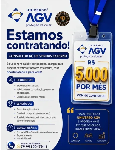 VAGA VENDEDOR COMERCIAL 