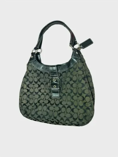 Bolsa Coach preta monograma