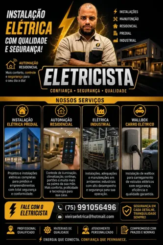 Eletricista predial, industrial e automação residencial e industrial