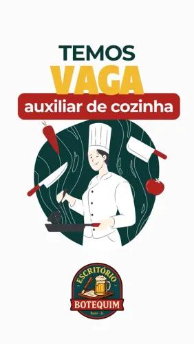 Estamos contratando auxiliar de cozinha!