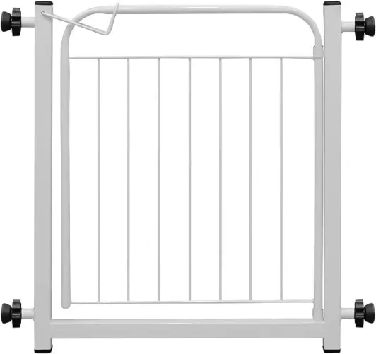  Portão Grade Pet Cães 69 cm Altura, Ajustável 68 a 73 cm, Açomix, Branco