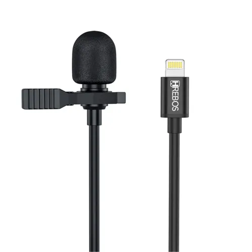 Microfone de Lapela Para iPhone Lightning Com Fio, 1.5 Metros - Hrebos