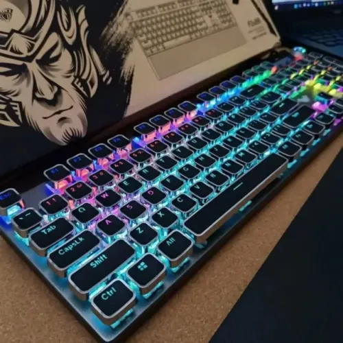 PRONTA ENTREGA Teclado mecânico Gamer Aula F2088, iluminação RGB