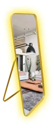 Vendo Espelho Industrial Dourado com LED