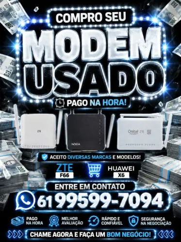 Modem usado vira dinheiro