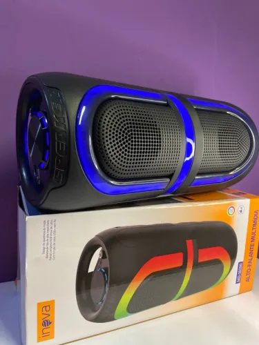 Caixa de Som Alto-Falante Multimídia Bluetooth Led RGB - MD-30280 iNova an3