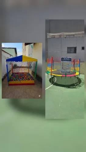 Cama elástica 3,05m e Piscina de bolinhas 2x2 metros