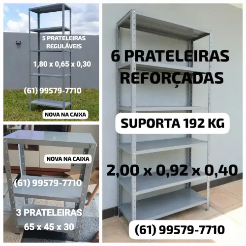 Estantes de Aço (Novas) a partir de 99,00*