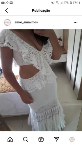 Vendo vestido de croche
