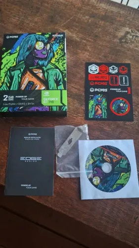 NVIDIA  Placa de Vídeo PCYES GT 710 2GB DDR3 64 Bits GeForce  Lacrada