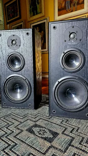 Par de caixas de som buckself infinity modelo ss2005 120 watts sem tampas. Americanas!