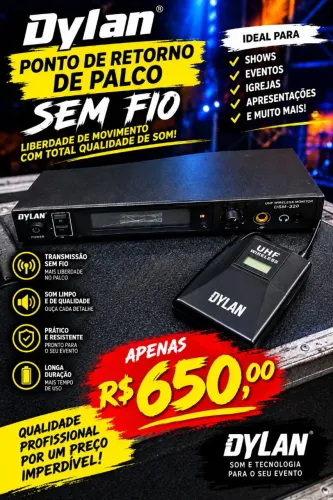 Retorno de palco sem fio
