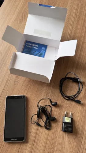Celular Positivo Twist 3 Pro com caixa e acessórios