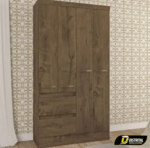 Guarda-Roupa Solteiro Maragogi 4 Portas 2 Gavetas Ofertas