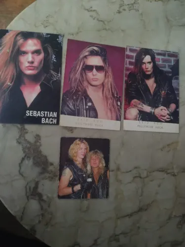 Raro cartão rock  Sebastian Bach 