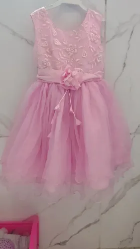Vestido Infantil Festa De Luxo Renda E Tule - Casamento / Batizado / Grife