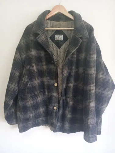 Casaco Vintage Courrèges Paris Masculino Xadrez XL (GG)