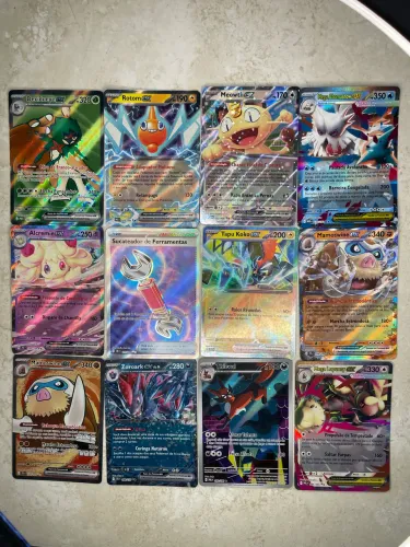 Lote 12 Cartas Pokémon TCG EX, Mega ex e Raras Originais Impecáveis