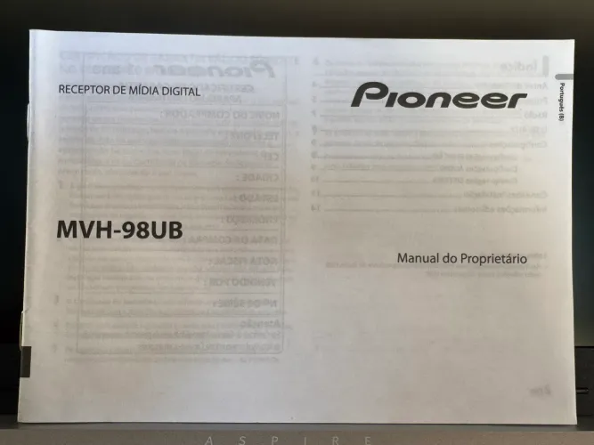 Manual novo e original pioneer mvh-98ub na oferta só 25,00