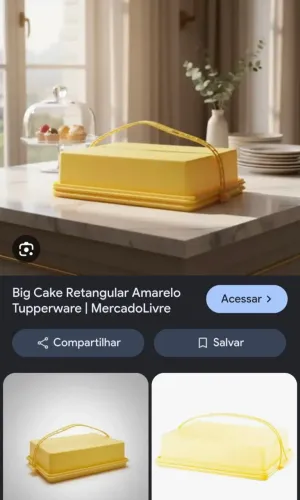 Boleira grande retangular cupecake tupperware