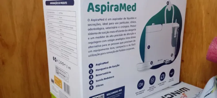 Aspirador de secreções AspiraMed (Dellamed) - completo - São Brás/Belém