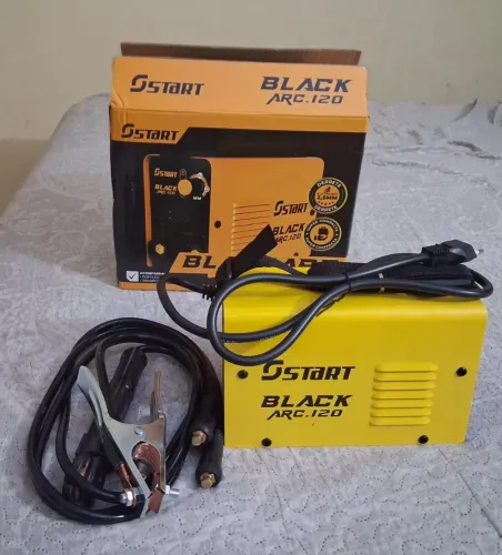 Máquina De Solda Inversora Elétrica Portátil Start Black Arc 120a Mma Eletrodo Tig 220v