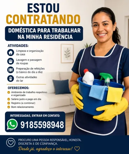Vaga de emprego disponível 