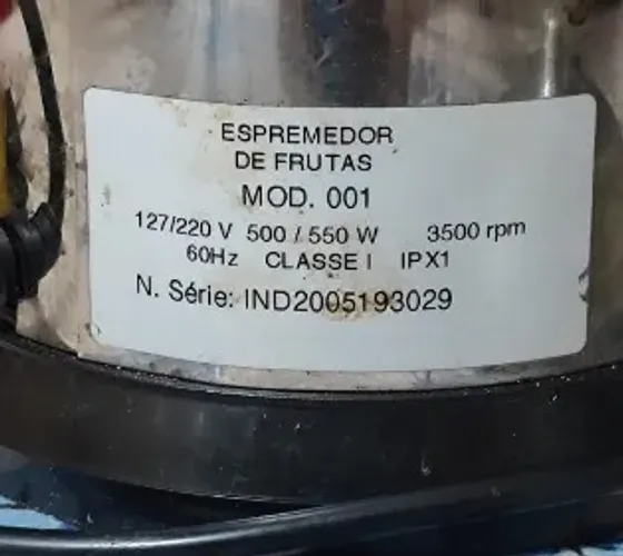 Super Oportunidade! Espremedor Industrial 500W - Usado Pouco e Funcionando