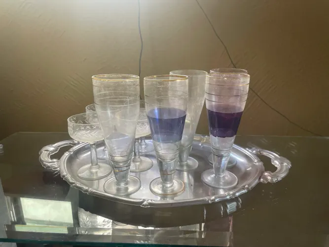 Conjunto de taças em cristal 