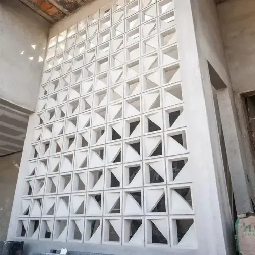 Elemento Vazado Cobogó Triangulo 30x30x07 Novity C/ 5 Peças