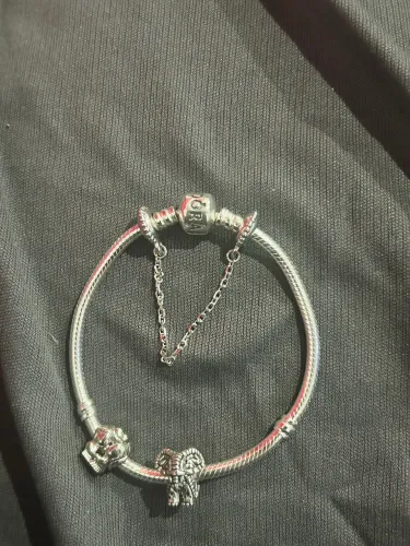 Pulseira Pandora Original + 2 Berloques Vivara | Prata 925 | Excelente Estado