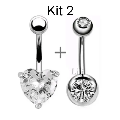 2 PIERCINGS AÇO INOXIDÁVEL POR R$40