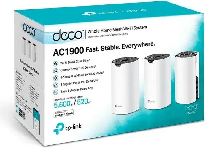 TP-Link Deco WiFi Mesh, sistema Wi-Fi de malha para toda a casa, AC1900, até 1300 Mbps em
